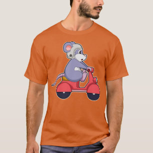 Mouse as Biker with Scooter T-Shirt