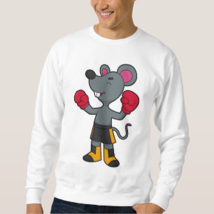 Mouse as Boxer with Boxing gloves Sweatshirt