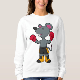 Mouse as Boxer with Boxing gloves Sweatshirt