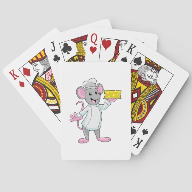 Mouse as Cook with Cheese Playing Cards (Back)