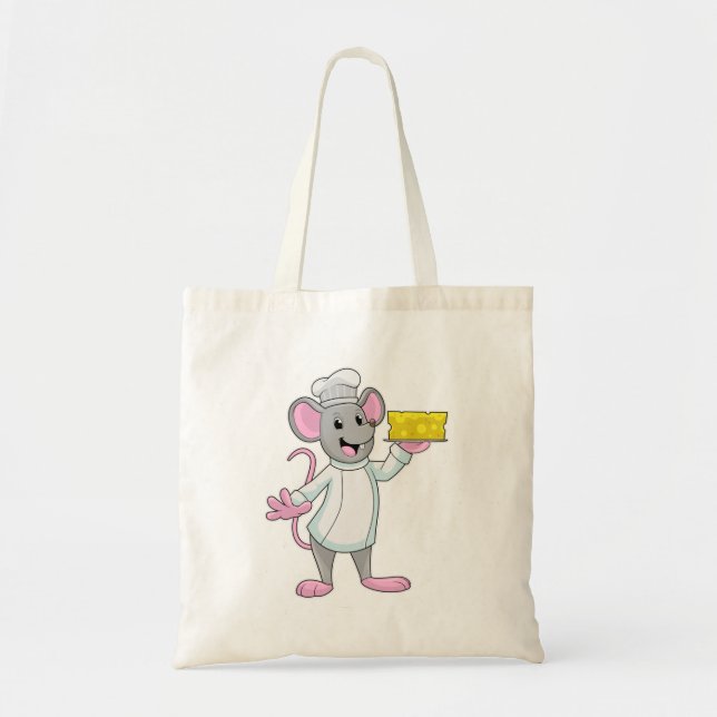 Mouse as Cook with Cheese Tote Bag (Front)