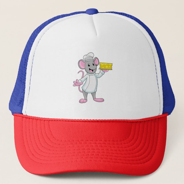 Mouse as Cook with Cheese Trucker Hat (Front)