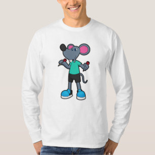 Mouse as Dart player with Darts T-Shirt