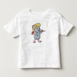 Mouse as Farmer with Ax & Hat Toddler T-Shirt