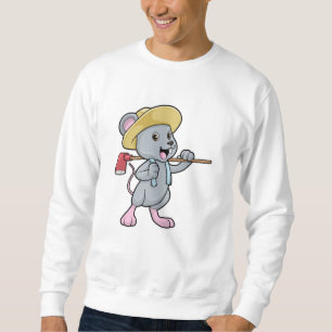 Mouse as Farmer with Axe & Hat Sweatshirt