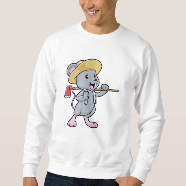 Mouse as Farmer with Axe & Hat Sweatshirt (Front)