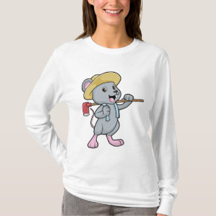 Mouse as Farmer with Axe & Hat T-Shirt