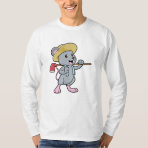 Mouse as Farmer with Axe & Hat T-Shirt