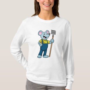 Mouse as Farmer with Rake T-Shirt