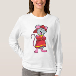 Mouse as Firefighter with Helmet T-Shirt