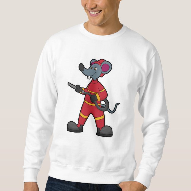 Mouse as Firefighter with Hose Sweatshirt (Front)