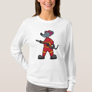 Mouse as Firefighter with Hose T-Shirt