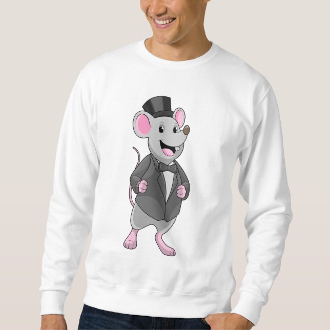 Mouse as Groom with Ribbon Sweatshirt (Front)
