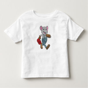 Mouse as Handyman with Toolbox Toddler T-Shirt