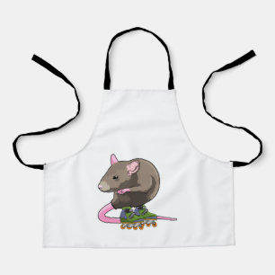 Mouse as Inline skater with Inline skates Apron