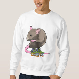Mouse as Inline skater with Inline skates Sweatshirt