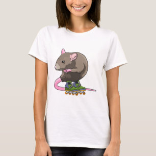 Mouse as Inline skater with Inline skates T-Shirt