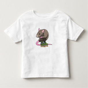 Mouse as Inline skater with Inline skates Toddler T-Shirt