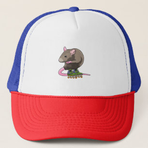 Mouse as Inline skater with Inline skates Trucker Hat