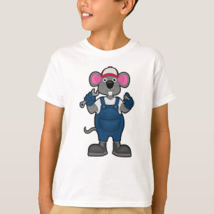 Mouse as Mechanic with Screw Spanner T-Shirt