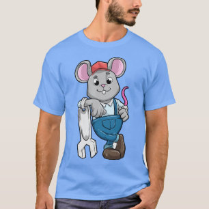 Mouse as Mechanic with Tools and Helmet T-Shirt