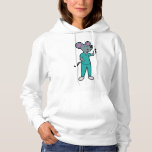 Mouse as Nurse at Vaccination with Syringe Hoodie