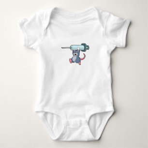 Mouse as Nurse with Syringe.PNG Baby Bodysuit