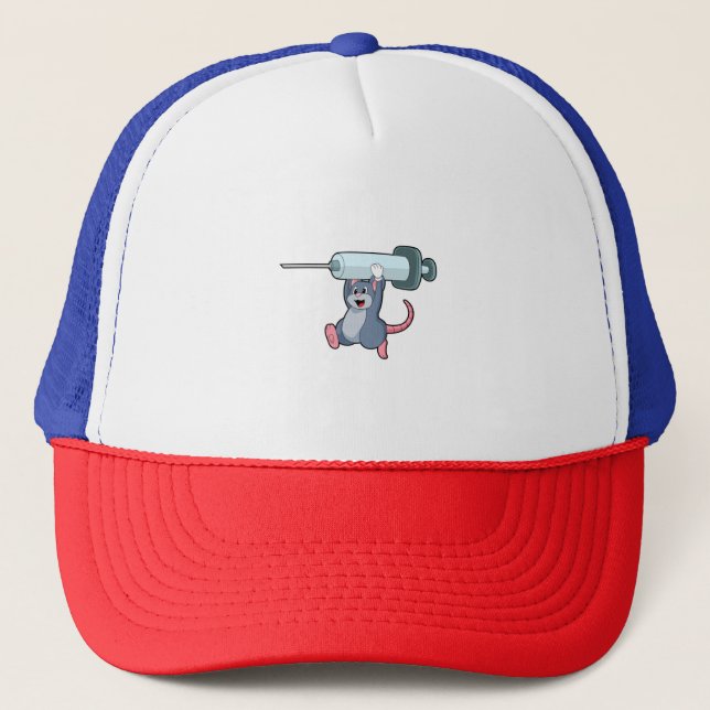 Mouse as Nurse with Syringe.PNG Trucker Hat (Front)