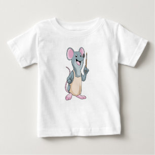 Mouse as Painter with Paint brush Baby T-Shirt