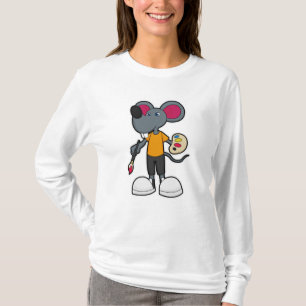 Mouse as Painter with Paint & Brush T-Shirt