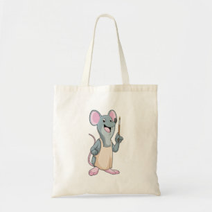 Mouse as Painter with Paint brush Tote Bag