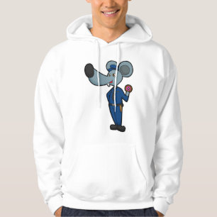 Mouse as Police officer with Doughnut Hoodie