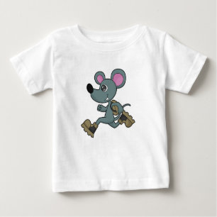 Mouse as Runner with Backpack Baby T-Shirt