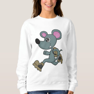 Mouse as Runner with Backpack Sweatshirt