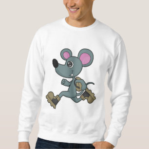 Mouse as Runner with Backpack Sweatshirt