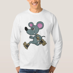 Mouse as Runner with Backpack T-Shirt