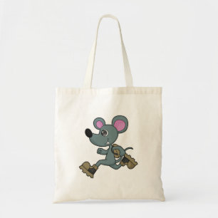 Mouse as Runner with Backpack Tote Bag