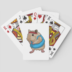 Mouse as Runner with Headband Playing Cards