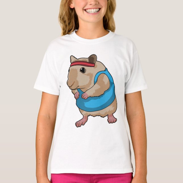 Mouse as Runner with Headband T-Shirt (Front)