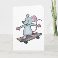 Mouse as Skater with Skateboard