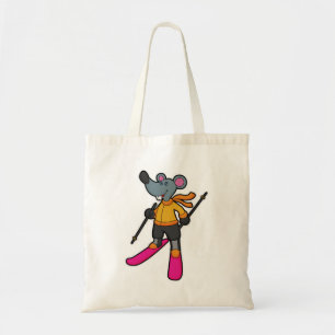 Mouse as Skier with Ski Tote Bag