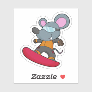 Mouse as Snowboarder with Snowboard