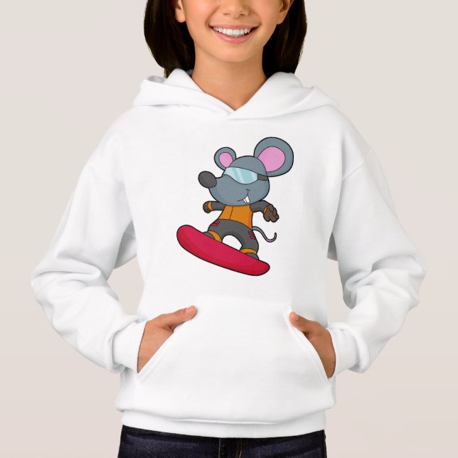 Mouse as Snowboarder with Snowboard (Front)