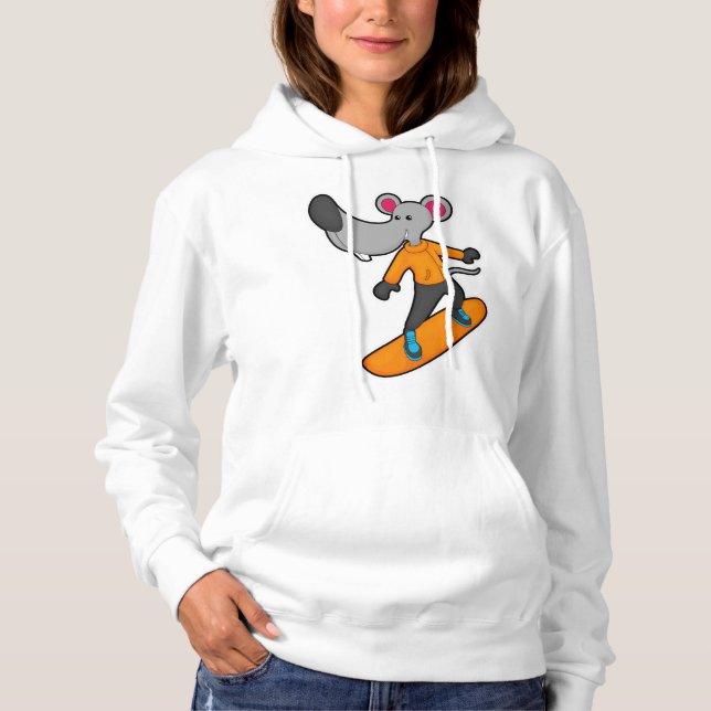 Mouse as Snowboarder with Snowboard Hoodie (Front)