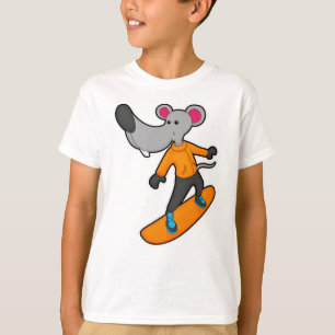Mouse as Snowboarder with Snowboard T-Shirt