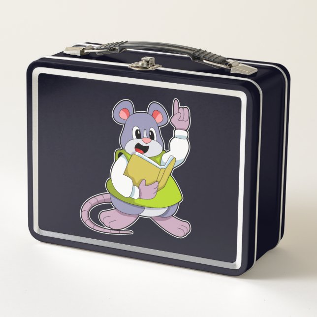 Mouse as Teacher with Book Metal Lunch Box (Front)