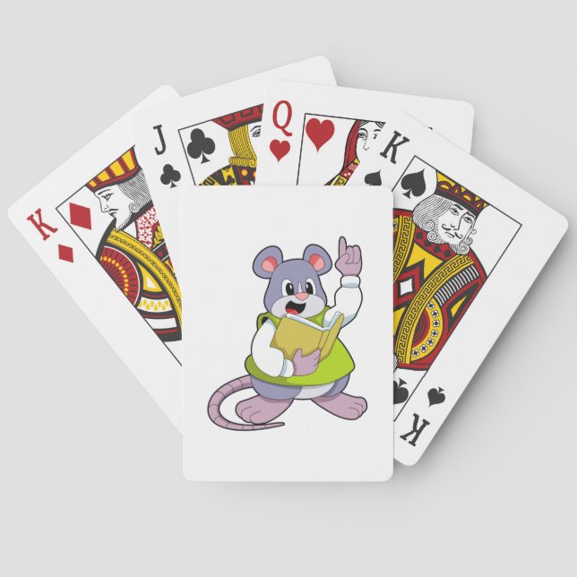 Mouse as Teacher with Book Playing Cards (Back)