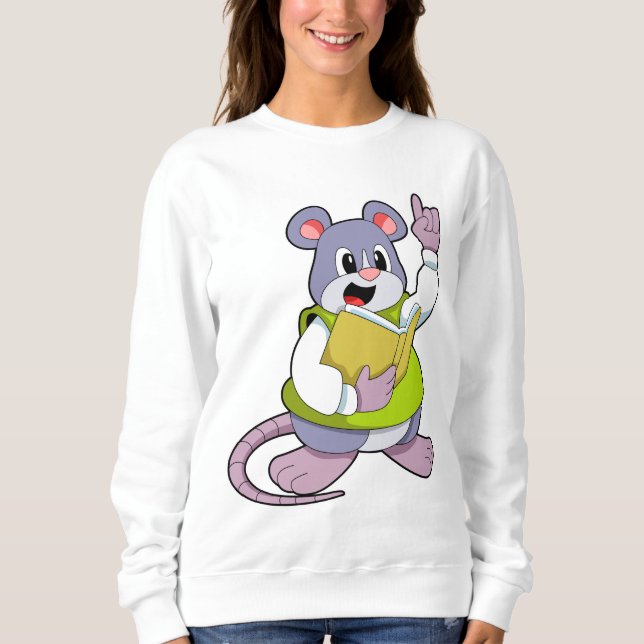 Mouse as Teacher with Book Sweatshirt (Front)