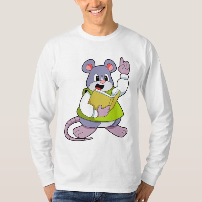 Mouse as Teacher with Book T-Shirt (Front)