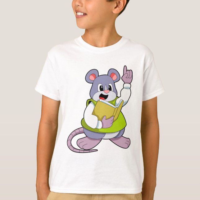 Mouse as Teacher with Book T-Shirt (Front)
